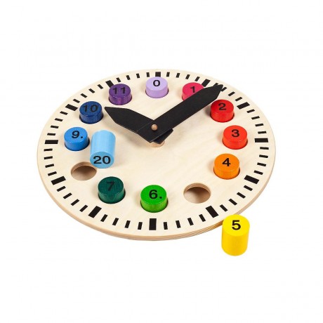 SINA®SPIELZEUG Holzspielzeug Lehruhr gross Деревянные игрушечные обучающие часы