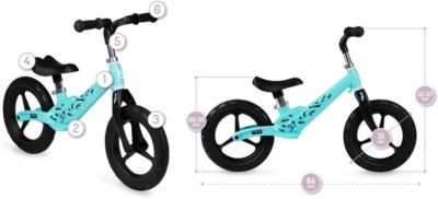 MoMi Laufrad ULTI magnesium balance turquoise arrow ULTI магниевый баланс бирюзовый крыльчатка со стрелой