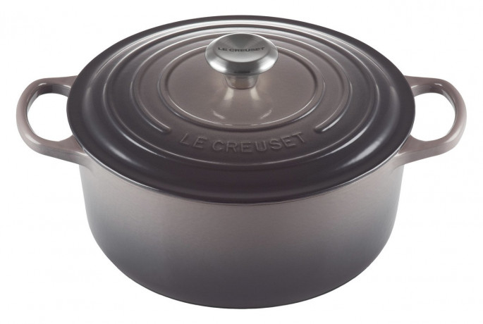 Le Creuset LE CREUSET Br\u00e4ter rund Flint SIGNATURE anthrazit LE CREUSET Br>4ter round Flint SIGNATURE