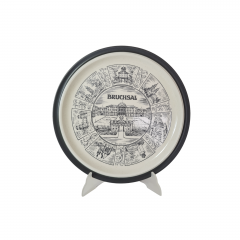 Goebel Bavaria Декоративная тарелка в черно-белых тонах "г.Брухзал", 32,5 x 2,5 см, Германия, 1960-70гг.