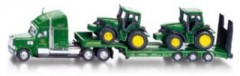 SIKU SIKU 1837 Tieflader mit 2 John Deere Traktoren  1:87 Низкорамная платформа SIKU 1837 с 2 тракторами John Deere 1:87