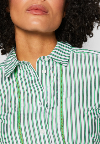Tommy Hilfiger STRIPE Button-down blouse nola/spring lime STRIPE Блузка на пуговицах нола / весенний лайм
