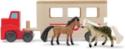 Melissa  Doug Pferdeanhanger aus Holz Деревянный конный прицеп