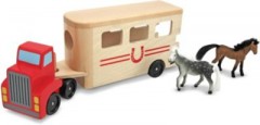 Melissa  Doug Pferdeanhanger aus Holz Деревянный конный прицеп