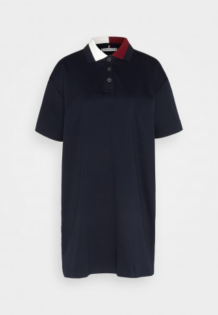Tommy Hilfiger SPLIT GLOBAL POLO Jersey dress desert sky SPLIT GLOBAL POLO Платье из джерси небо пустыни