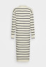 Tommy Hilfiger SOFT POLO MIDI DRESS  Jumper dress heathered oatmilk/desert sky  ПЛАТЬЕ SOFT POLO MIDI Платье-джемпер овсяное молоко с вересковым оттенком / небо пустыни