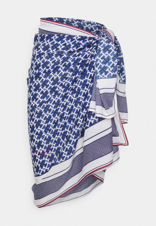Tommy Hilfiger PAREO Beach accessory muw amd monogram navy white ПАРЕО Пляжный аксессуар muw amd монограмма темно-белый