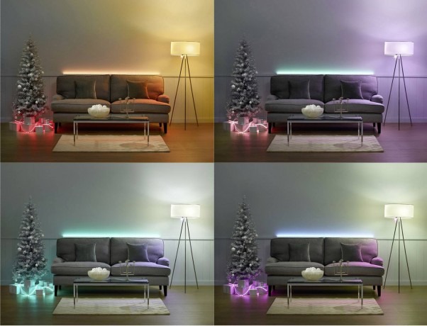 Philips Lighting Hue LED-Stripe (Starter-Kit) Light Strips Plus LED fest eingebaut RGB