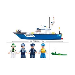 Sluban Klemmbausteine Polizei Wasser Set (339 Teile) Полицейский набор воды (339 предметов)