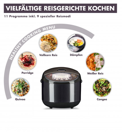 Zojirushi Zojirushi Reiskocher NL-GAQ18, 760,00 W, Dampffunktion, Fuzzy Logik Technologie Рисоварка Zojirushi NL-GAQ18, 760,00 Вт, функция пара, технология нечеткой логики