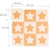 relaxdays 27 x Puzzlematte Sterne orange-beige 27 ковриков-пазлов звезды оранжево-бежевые