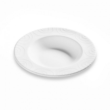 Gmundner Keramik Gmundner Keramik Weissgeflammt Suppenteller Gourmet d: 24 cm / h: 4 cm Суповая тарелка для гурманов Gmundner Ceramic Weissgeflammt d: 24 см / высота: 4 см