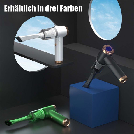 TUABUR TUABUR Akku-Handstaubsauger 9000PA kabelloser Mini-Autostaubsauger mit LED-Beleuchtungsfunktion, Zusammenklappbarer 3-in-1-Multifunktions-Kleinstaubsauger Grun Беспроводной ручной пылесос TUABUR 9000PA Беспроводной мини-автомобильный пылесос с функ