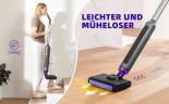 Diyarts Diyarts Akku-Saugwischer, Wischmopp mit Dual-Tank-Design und Selbstreinigungsfunktion, 70 Min Leichter Bodenreiniger kabellos mit LED Anzeige fur Hartboden Беспроводная вакуумная швабра Diyarts, швабра с двойным баком и функцией самоочистки, легк