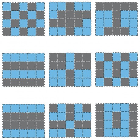 LittleTom Puzzlematte Uni Grau Hellblau 20 Teile Коврик-пазл Uni Grey Light Blue 20 деталей