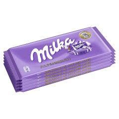 Milka (Милка) Alpenmilch 5 шт. по 100 г, Упаковка 500 г