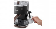 DeLonghi DeLonghi Icona Vintage ECOV 311.BK, Espressomaschine schwarz/silber (glanzend)  schwarz, silber (glanzend) DeLonghi Icona Vintage ECOV 311.BK, кофемашина черный/серебристый (глянцевый)