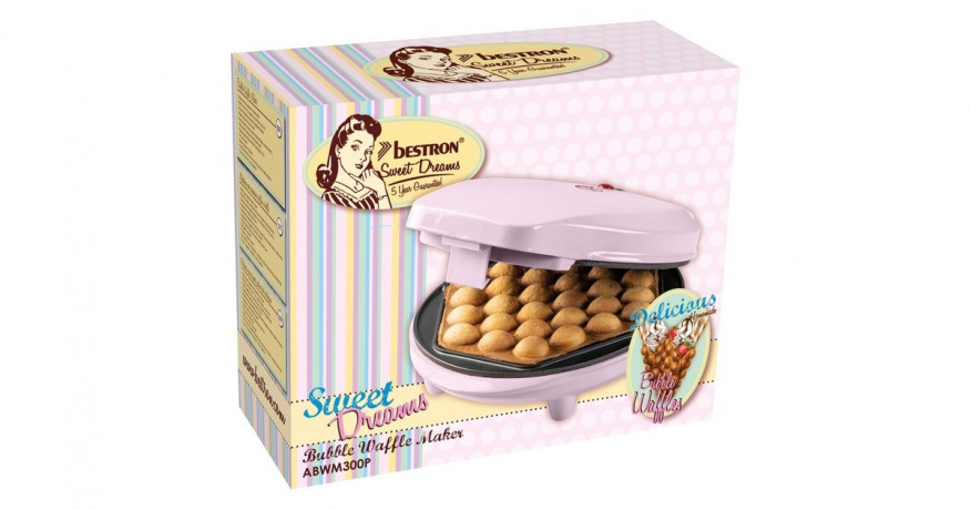 Bestron Bestron Bubble-Waffeleisen ABWM300P rosa, 700 Watt rosa Вафельница Bestron Bubble ABWM300P розовая, 700 Вт