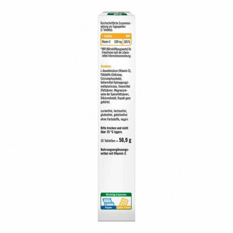 taxofit Vitamin C 1300 Tabletten 30St, Таксофит Витамин С 1300мг, 30шт