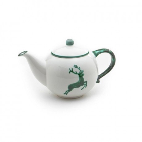 Gmundner Keramik Gmundner Keramik Gruner Hirsch Teekanne glatt 0,5 L / h: 12 cm Керамический чайник Gmundner с зеленым оленем, гладкий, 0,5 л / высота: 12 см
