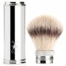 Muhle TRAVEL Reiserasierpinsel Silvertip Fibres© silver  Дорожный помазок TRAVEL Silvertip Fibres© серебристый
