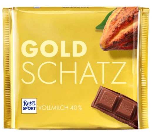 Ritter Sport Schokolade Goldschatz 250g, Вкус праздника 250гр