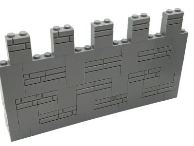 LEGO Lego MOC Mittelalter Mauer Ritter Burg - grau  - 68 Teile - neu Lego MOC Medieval Wall Knight Castle - серый - 68 деталей - новый