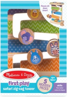 Melissa  Doug Zick-Zack-Turm Safari aus Holz Деревянная башня Safari Zig Zag