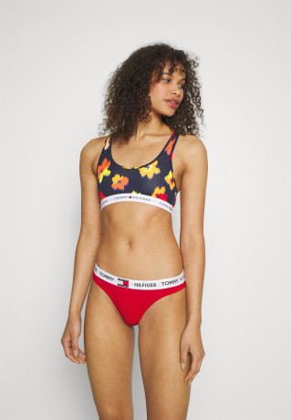 Tommy Hilfiger BRALETTE PRINT Bustier black ПРИНТ БРАЛЕТТ Бюстье черный