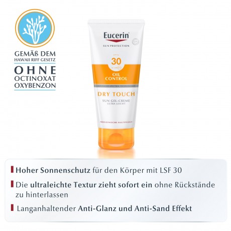 Eucerin Sun Gel-Creme Oil Control Body LSF 30 Солнцезащитный гель-крем против жирного блеска для тела SPF 30