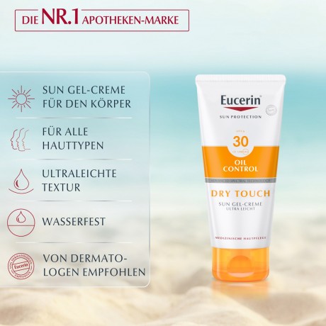 Eucerin Sun Gel-Creme Oil Control Body LSF 30 Солнцезащитный гель-крем против жирного блеска для тела SPF 30
