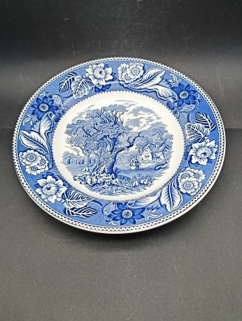 Тарелки винтажные Wood & Sons, Коллекция "Woodland", фарфор, 5 шт., 23 см, Великобритания, 1960-70гг.