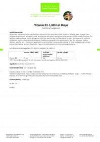 Krauterhaus Sanct Bernhardt Vitamin D3-1,000 I.U. Drops Витамин D3 в каплях, 30 мл