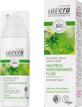 Lavera Hautbildverfeinerndes Fluid Bio-Minze, Лавера Увлажняющий флюид с мятой для сужения пор, 50 мл