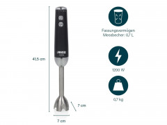 PRINCESS PRINCESS Stabmixer, 1200 W, SET Power Hand Kuchen-Mixer Purierstab Zauber Mix-Stab Turbo Funktion  Ручной блендер PRINCESS, 1200 Вт, комплект, ручной миксер для тортов, волшебная палочка для смешивания с турбо-функцией