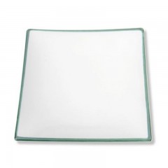 Gmundner Keramik Gmundner Keramik Gruner Rand Dessertteller / Fruhstucksteller 20x20x2,6 cm Gmundner Ceramics Gr?ner Rand десертная тарелка / тарелка для завтрака 20x20x2,6 см