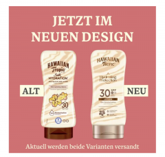 Hawaiian Tropic Hydrating Protection Sun Lotion LSF 30  Увлажняющий солнцезащитный лосьон SPF 30 c маслом ши и увлажняющим комплексом, водостойкий, 180мл