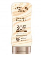 Hawaiian Tropic Hydrating Protection Sun Lotion LSF 30  Увлажняющий солнцезащитный лосьон SPF 30 c маслом ши и увлажняющим комплексом, водостойкий, 180мл
