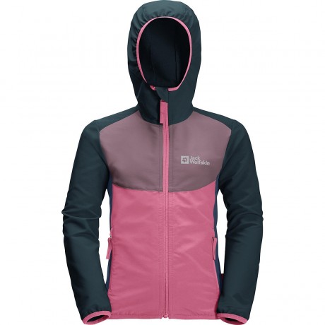 Jack Wolfskin Softshelljacke TURBULENCE fur Madchen (recycelt) Куртка софтшелл TURBULENCE для девочки (переработанная)