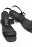 Tommy Hilfiger MONOGRAM TOE Sandals black ПАЛЬЦЫ С МОНОГРАММОЙ Сандалии черный
