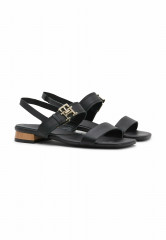 Tommy Hilfiger MONOGRAM TOE Sandals black ПАЛЬЦЫ С МОНОГРАММОЙ Сандалии черный