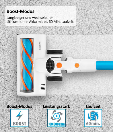 Genius Genius Akku-Hand-und Stielstaubsauger INVICTUS X7 Facelift Akkustaubsauger Set 20-tlg. Nass-Trockensauger, beutellos, Kombi-Burste Reinigungs-Aufbewahrungsstation bis 60 Min Laufzeit  Беспроводной ручной пылесос Genius INVICTUS X7 Набор беспроводны