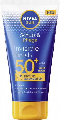 NIVEA SUN Sonnenmilch invisible finish, Schutz & Pflege, LSF 50+, Солнцезащитный лосьон с невидимым финишем, защита и уход, SPF 50+, 150 мл