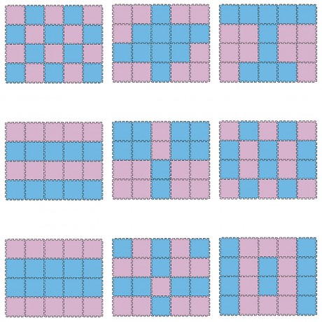 LittleTom Puzzlematte Uni Pink Hellblau 20 Teile Коврик-пазл Uni Pink Light Blue 20 деталей