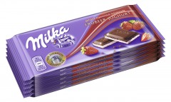 Milka (Милка) Erdbeer 5 шт. по 100 г Упаковка 500 г