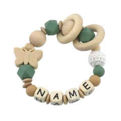 elefantasie Greifling Hakelperle personalisiert mit Namen Бусина-клатч персонализирована с именем