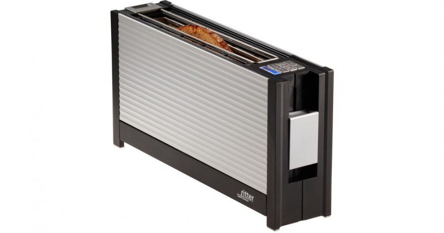 ritter ritter Langschlitz-Toaster volcano 3 aluminium/schwarz, 1.000 Watt, fur 2 Scheiben Toast  aluminium/schwarz Тостер Ritter Volcano 3 с длинными слотами, алюминий/черный, 1000 Вт, на 2 ломтика тостов