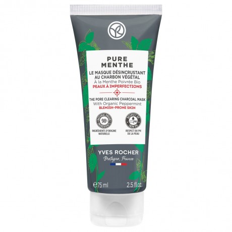 Yves Rocher Pure Menthe Porenverfeinernde Kohle-Maske  Pure Menthe Маска с углем, очищающая поры