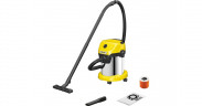 Karcher Karcher WD 3 S V-17/4/20, Nass-/Trockensauger gelb/edelstahl  gelb/edelstahl Karcher WD 3 S V-17/4/20, Пылесос для влажной и сухой уборки желтый/нержавеющая сталь