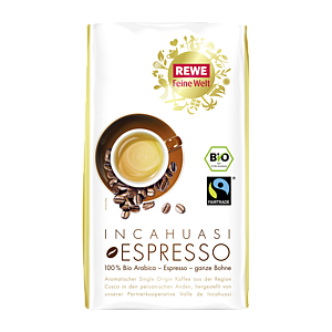REWE Feine Welt Инкауаси эспрессо цельнозерновой 1кг